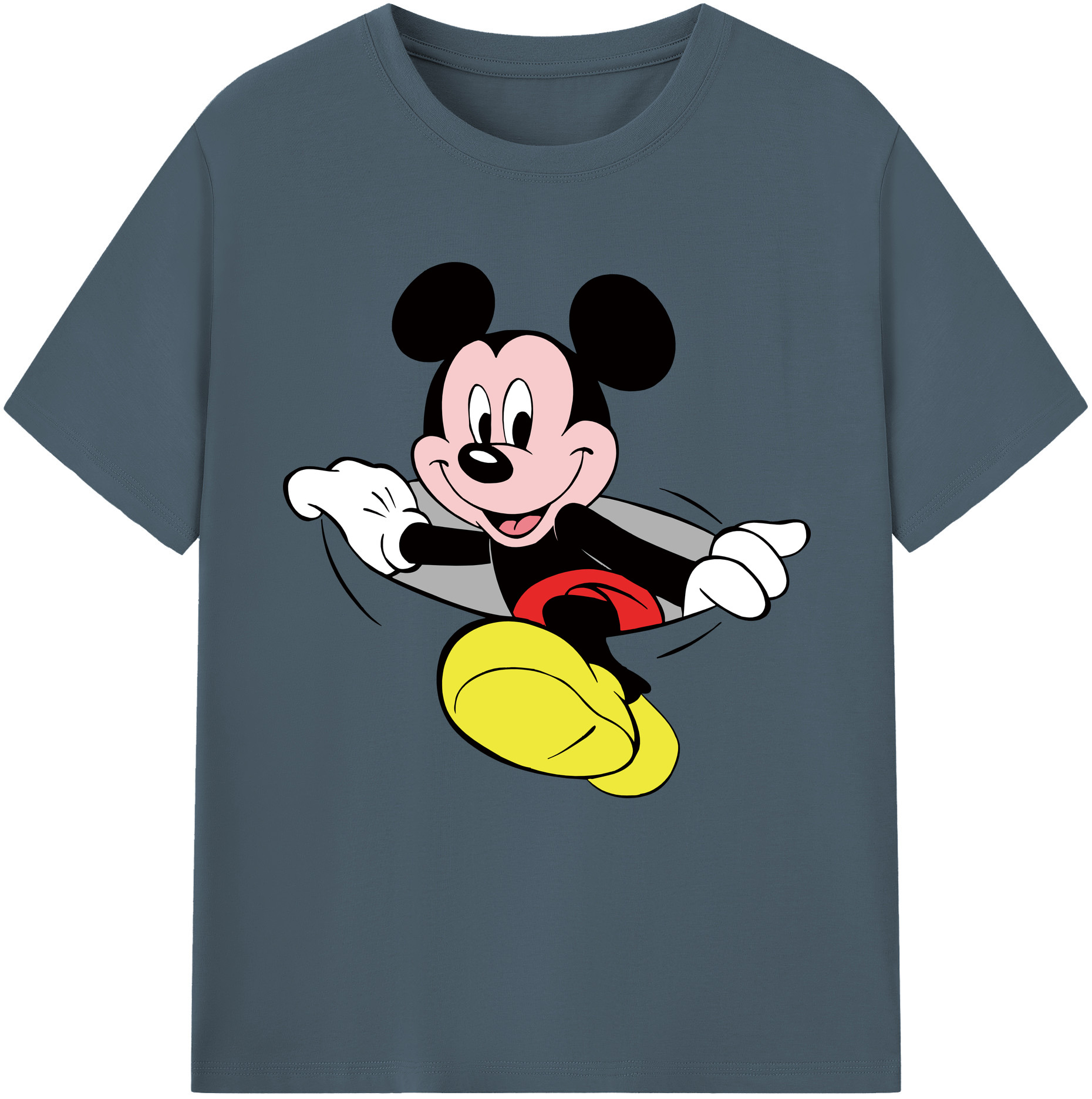 （画像用） ミッキーマウス Mickey Mouse 綿100％半袖Tシャツ（フロントプリント）